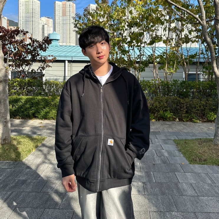  남자 후드집업 브랜드 칼하트 미드웨이트 써멀 후드 L 사이즈 빈티지 코디하기