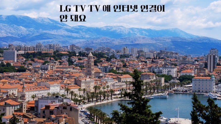  LG TV TV 에 인터넷 연결이 안 돼요
