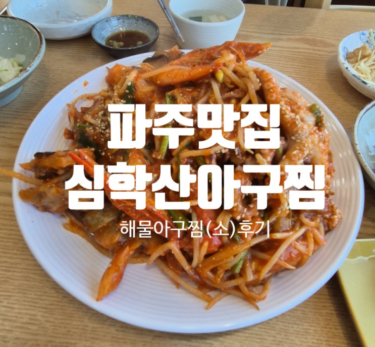 파주맛집 신선한해물가득 심학산아구찜!!