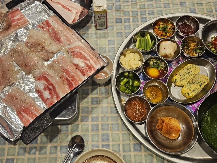  성복역 맛집 잠수교집 성복 직영점 냉삼 삼겹살 회식