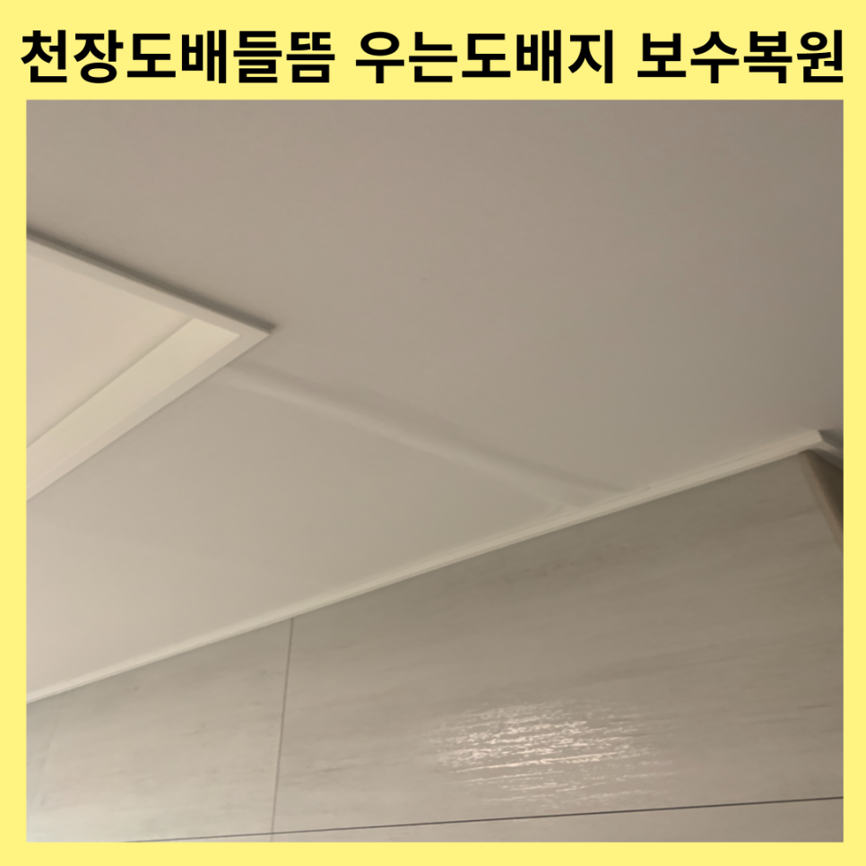 천장도배들뜸 우는도배지 보수복원
