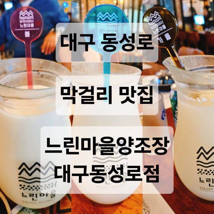  대구 동성로 양조장이 있는 막걸리 안주 맛집 술집  느린마을양조장 대구동성로점