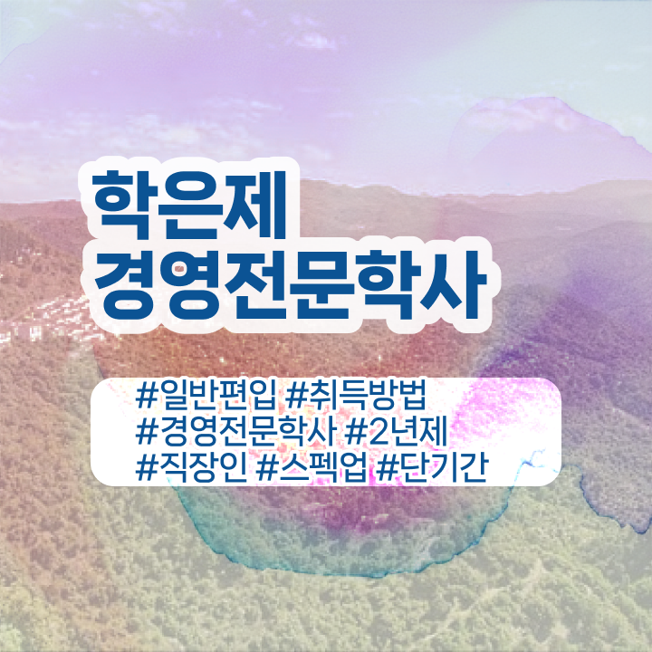  회계사 경영학 , 경영학 학위 동영상 과정으로 초단기 성공한 과정