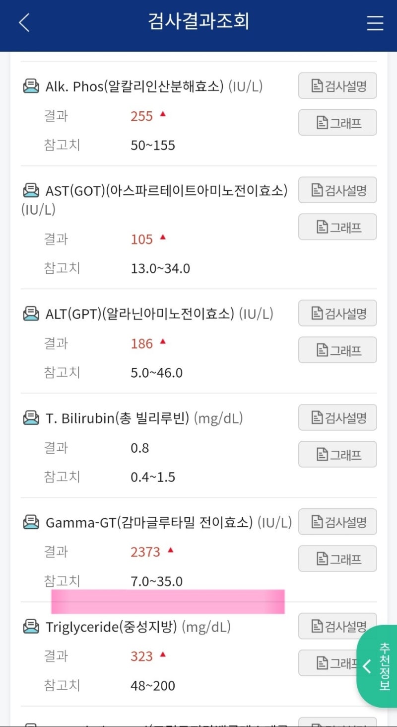 간수치 높으면 큰일나요
