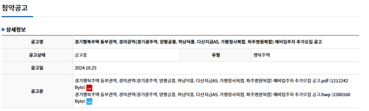  경기행복주택 예비입주자 모집 안내 – 파주, 가평, 양평, 다산, 경기광주, 하남덕풍