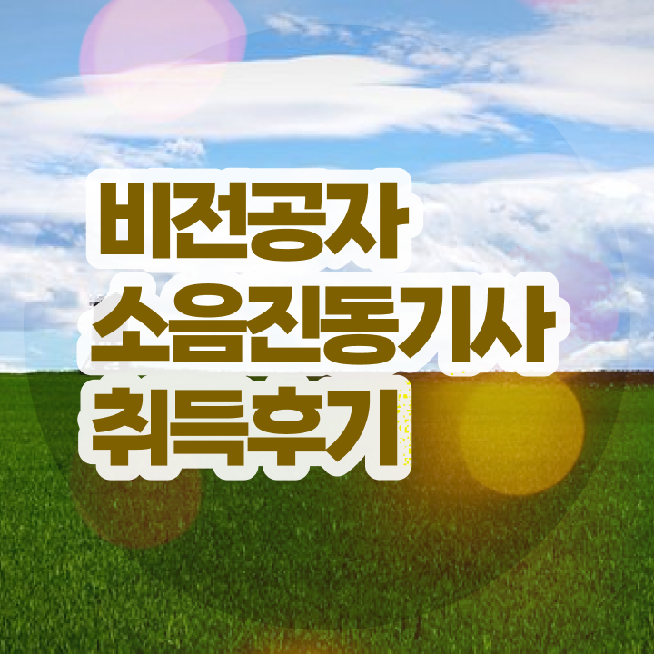  소음진동기사 합격 소음진동기사 시험응시조건 인강만 듣고 간단하게 준비한 방법