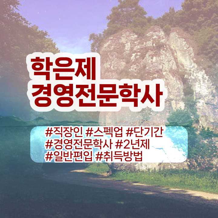  학점은행제 경영학 , 경영학 학위 고졸자도 인강으로 단기간에 준비한 비법