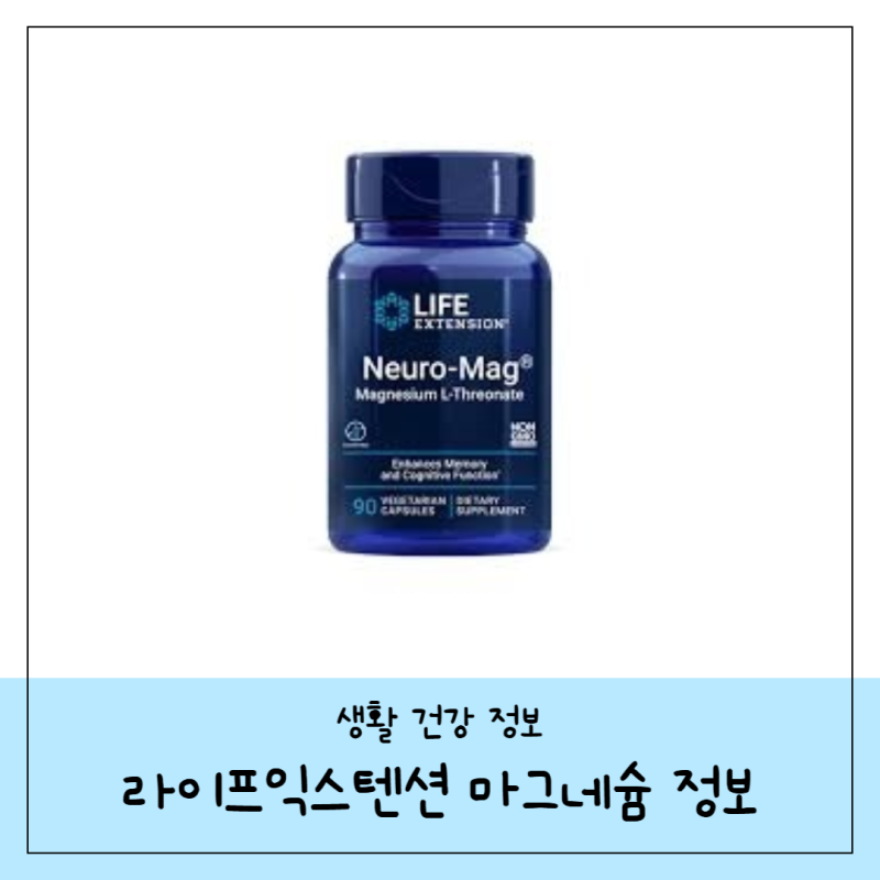 라이프익스텐션 마그네슘 효능 성분 복용법 정보 정리