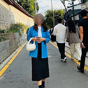 던스트 클래식 보이프렌드 셔츠, H라인 미디스커트 후기