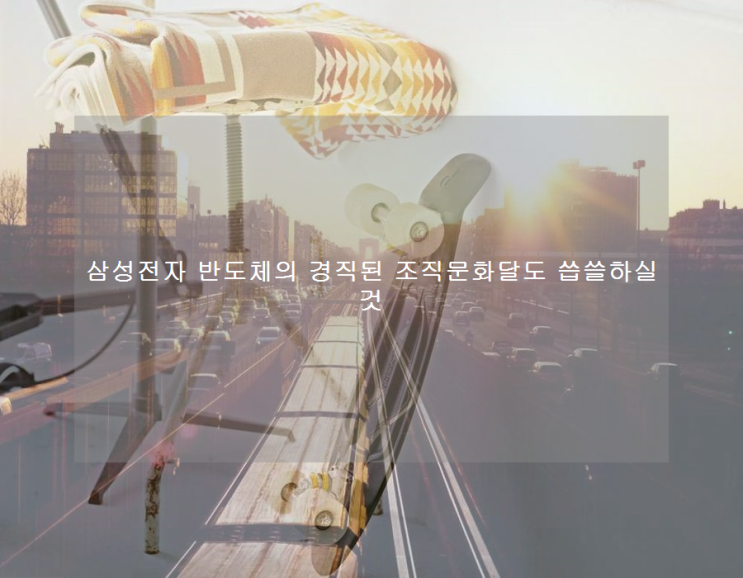 <b>삼성전자 반도체</b>의 경직된 조직문화달도 씁쓸하실 것