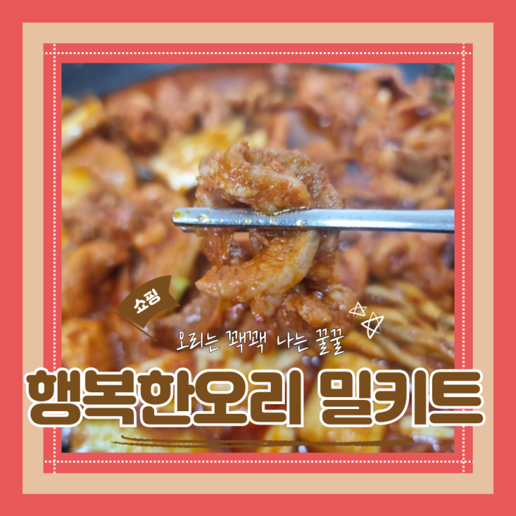  (오리불고기밀키트) 집에서 간편하게 맛집 즐기기 집들이밀키트 행복한오리밀키트 후기