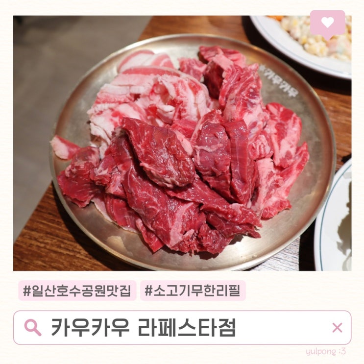  일산호수공원맛집 카우카우 일산라페스타점 소고기 무한리필