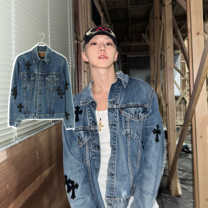 So Rare You Can't Get It: SEVENTEEN Hoshi's Luxurious Chrome Hearts Denim Jacket and Necklace