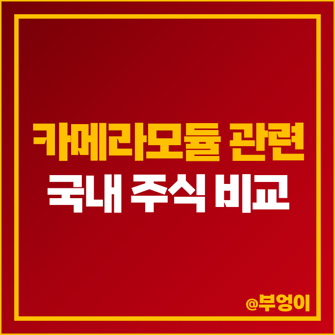 카메라모듈 관련주 파트론 옵트론텍 캠시스 주가 엠씨넥스 주식 카메라모듈 관련주 파트론 옵트론텍 캠시스 주가 엠씨넥스 주식