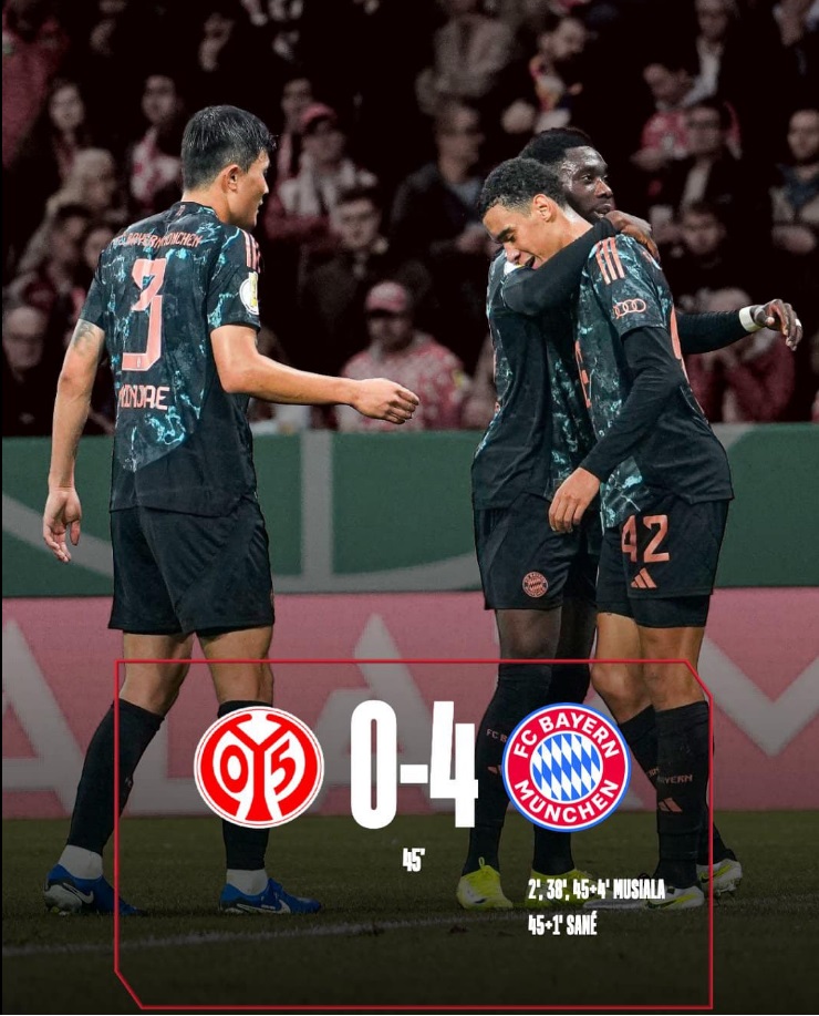 [24-25 DFB포칼컵] <b>마인츠</b>(<b>이재성</b>,<b>홍현석</b>) vs 바이에른뮌헨... 