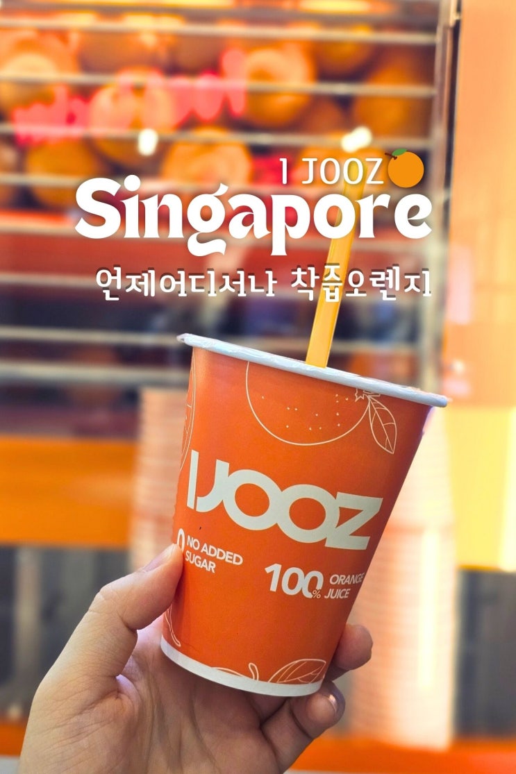  싱가포르찐맛집 오렌지주스 IJOOZ