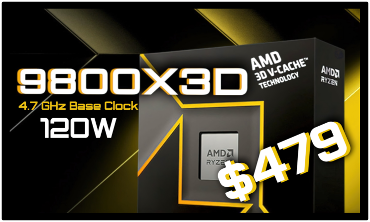  AMD 라이젠 7 9800X3D 가격 유출