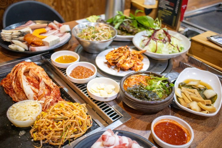  교대역회식 삼겹살 고기집 푸짐했던 탐라도야지