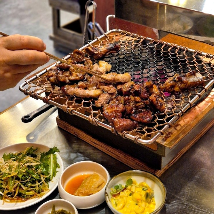  대청역 맛집 돼지갈비 맛있는 산월숯불갈비