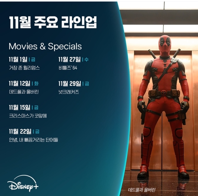  11월 디즈니 플러스 신작 라인업