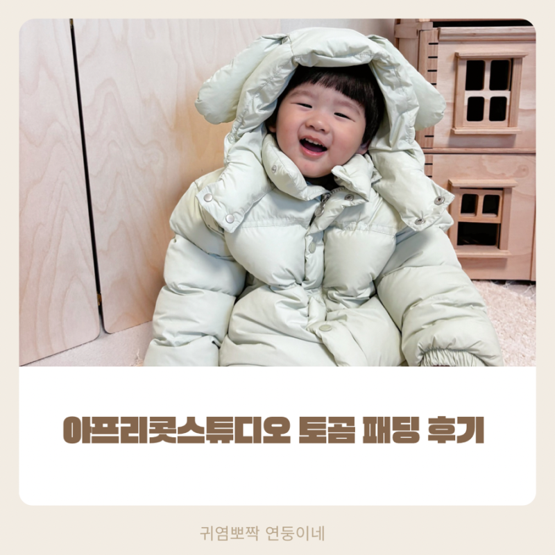 아프리콧스튜디오 토곰 패딩 솔직후기