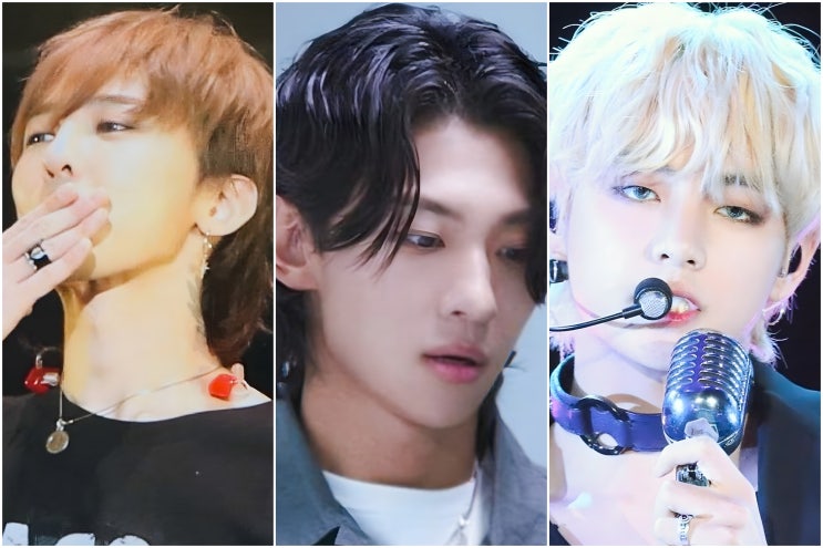  지드래곤, 덱스, 뷔 남자 울프컷 가이드