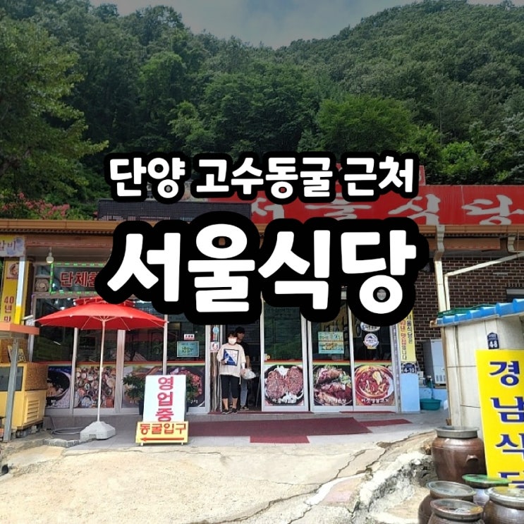  단양 고수동굴 근처 서울식당 마늘 더덕구이와 한식