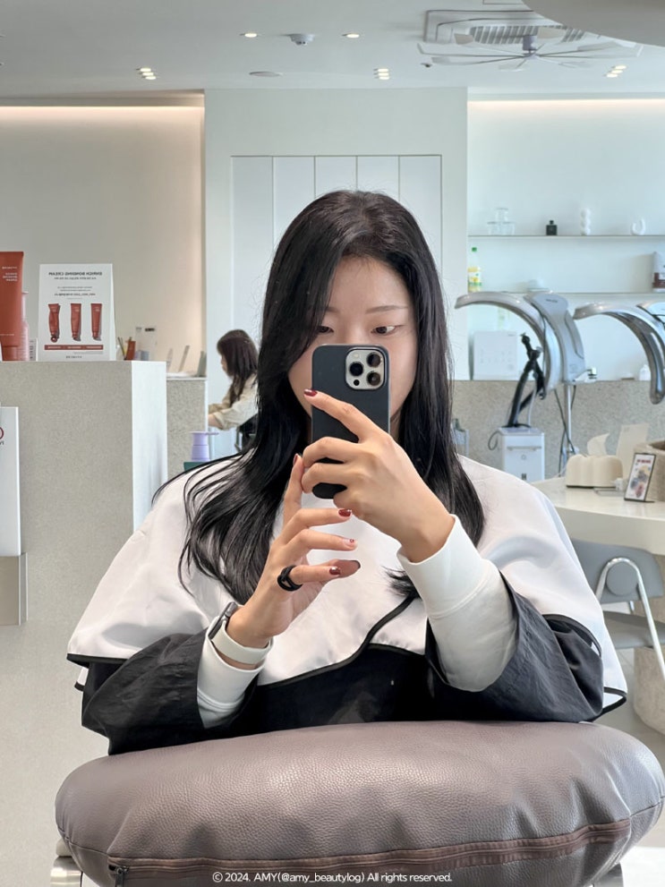  천호 미용실 유메즈헤어 수현 디자이너에게 가을 톤다운 염색했어요!
