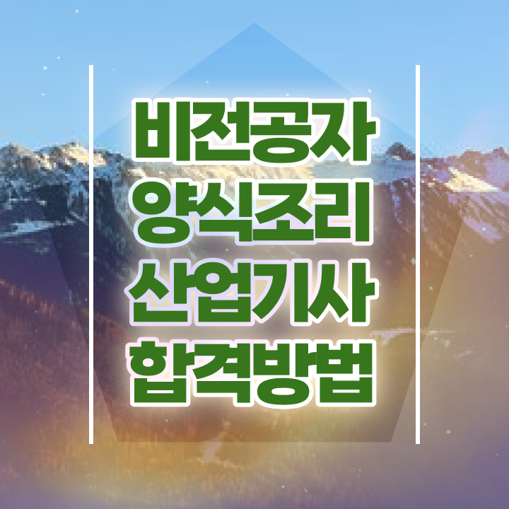  양식조리산업기사 응시조건 집에서 온라인으로 편하게 끝낸 과정