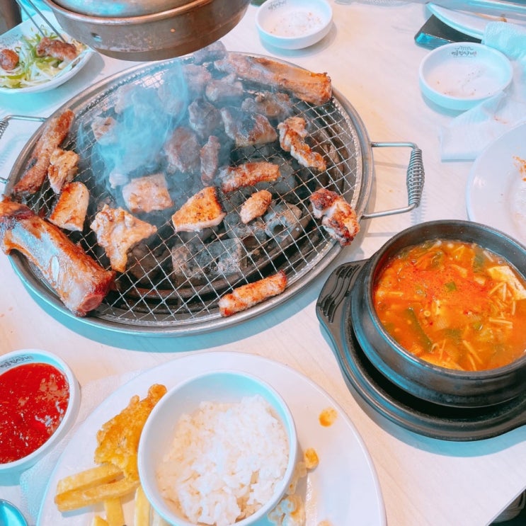 울산 주전 고기 무한리필 명륜진사갈비 회식하기 좋은 넓은 식당