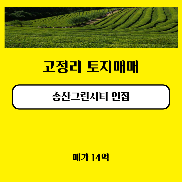 화성 고정리 송산신도시 인접 토지 매물 화성 고정리 송산신도시 인접 토지 매물
