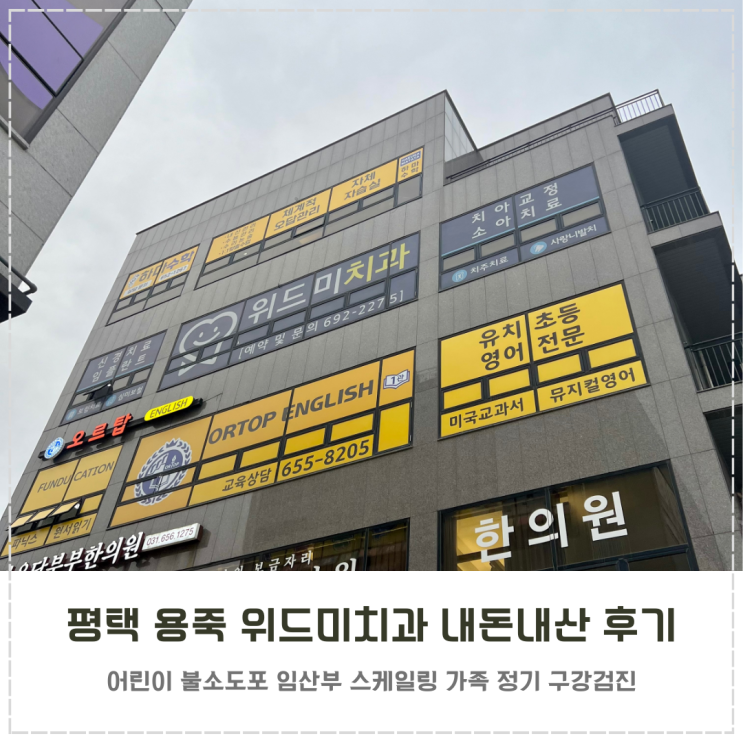  평택 용죽 위드미치과 어린이 임산부 가족 치과 추천