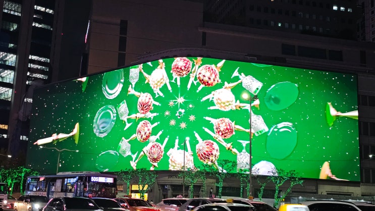  2024명동 신세계백화점 본점 미디어파사드 점등시간 명당 포토존 연말 크리스마스