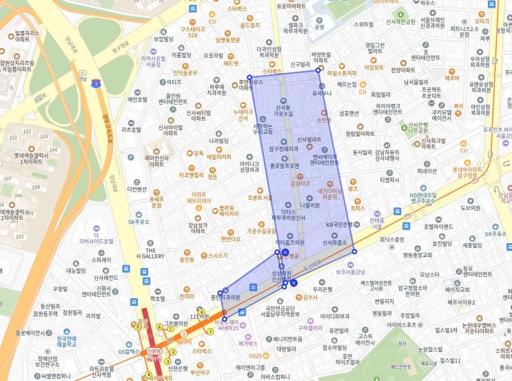  2024년 10월 13일 서울 가로수길  상권 임장기(백산안경점)