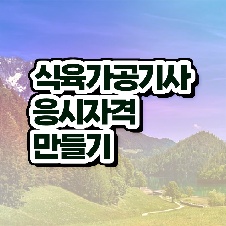  식육가공기사 준비물 식육가공기사 시험응시자격 인강만 듣고 편하게 성공한 방법