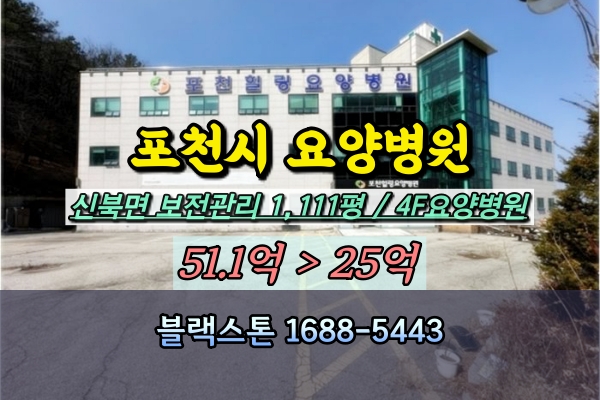  포천시 요양병원 경매 신북읍 리조트개발 추천 20억대