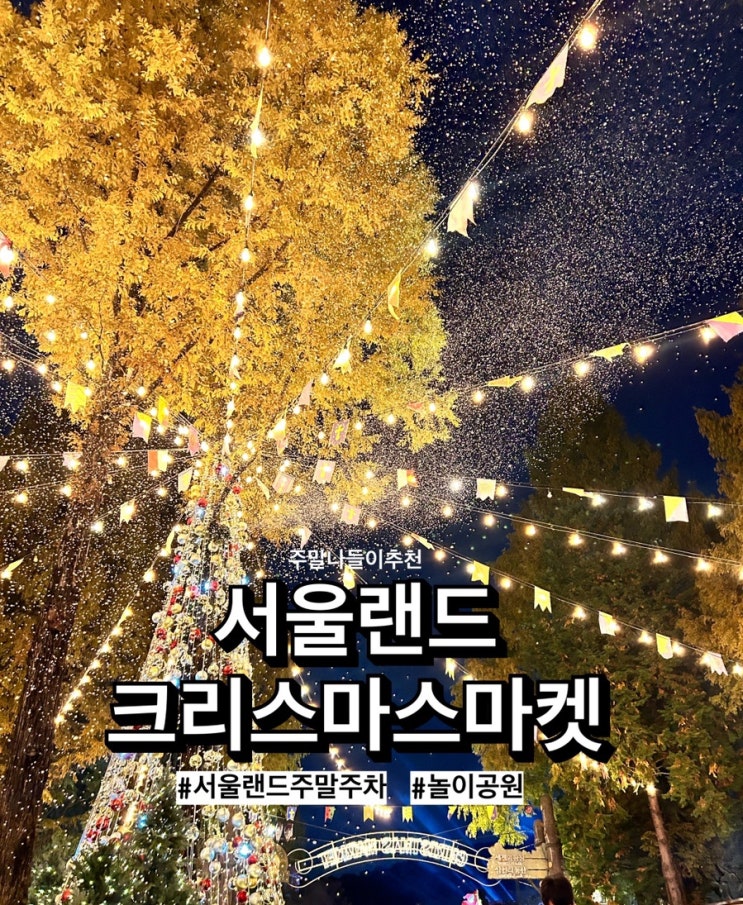  서울랜드 주말 주차장 꿀팁 공유, 서울랜드 크리스마스마켓