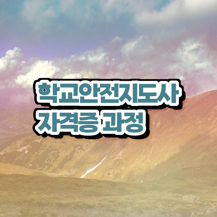  , 학교안전지도사 자격증 합격정보 콕콕 짚어드립니다