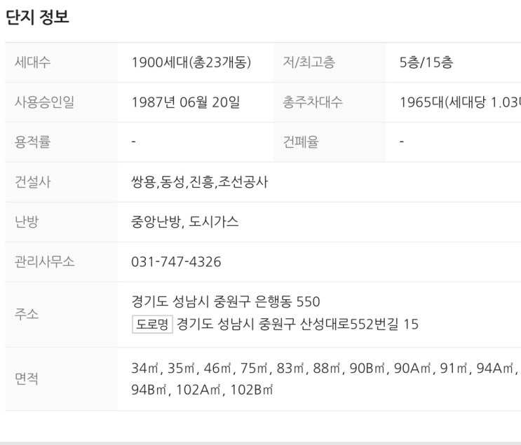  성남 은행주공1단지 경매 31평 중원구재건축아파트