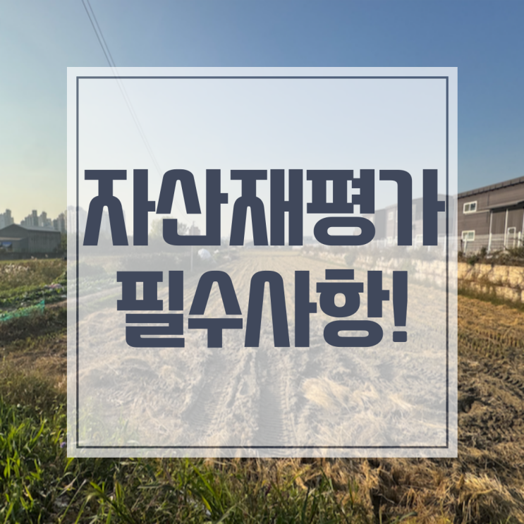 자산재평가 무시하면 큰 코 다치는 이유.
