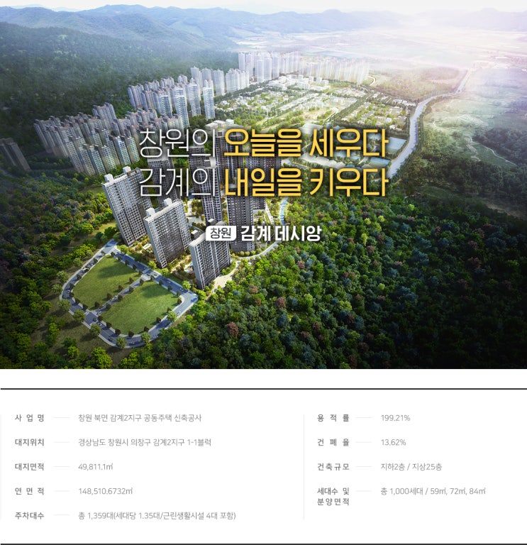  창원시 북면 / 창원감계 데시앙 개요 및 평면안내