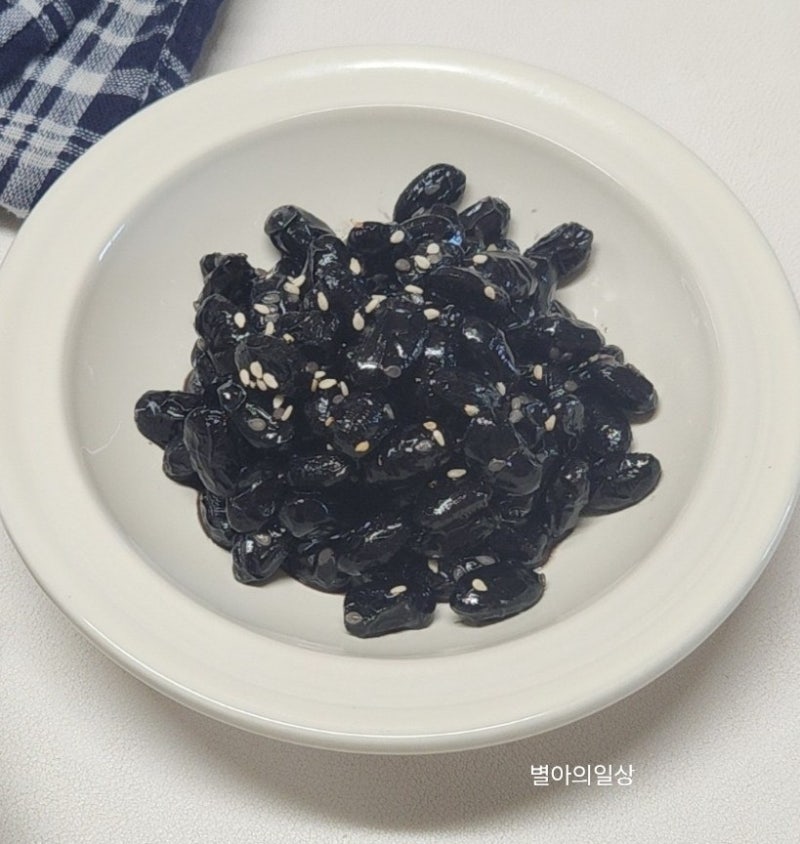 서리태 콩자반 만들기/ 밑반찬 검정콩조림 레시피 딱딱하지 않게 검은 콩장조림 만드는법