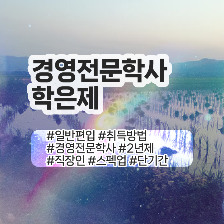  경영학 강의 , 경영학 학위 직장인도 빠르게 준비하는 방법