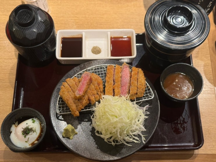  오사카 우메다 규카츠 맛집 교토 가츠규 한국어 메뉴