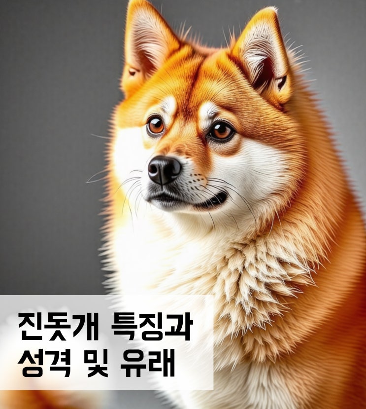  진돗개 특징과 성격 그리고 유래에 대해서