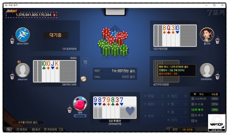 피망포커 7포커 하는 법 족보와 플레이 & 홀덤 쇼다운 시즌5 종료! : 네이버 블로그