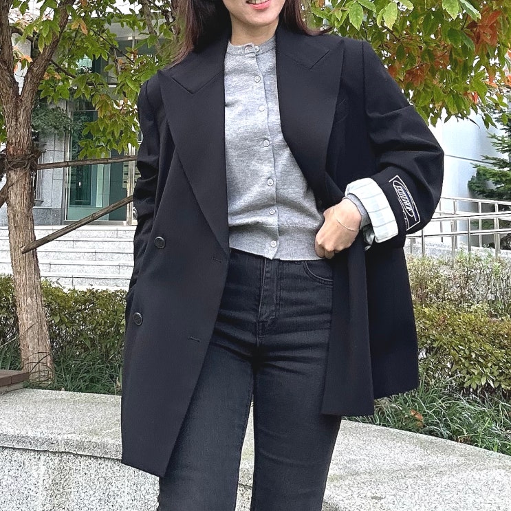  이더오프 여자 오버핏자켓 오버핏 블랙자켓 추천