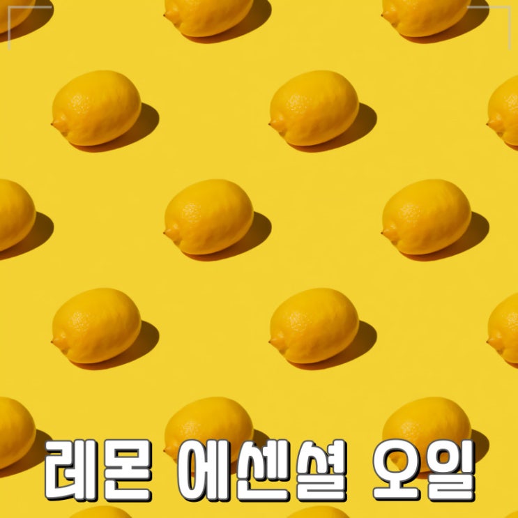 레몬 에센셜 오일 (EO) 피부관리 탁월