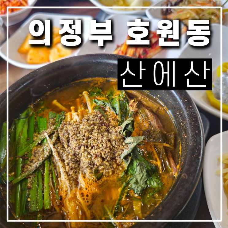  의정부룸식당 호원동 맛집 산에산 유황오리 점심특선 흑염소탕