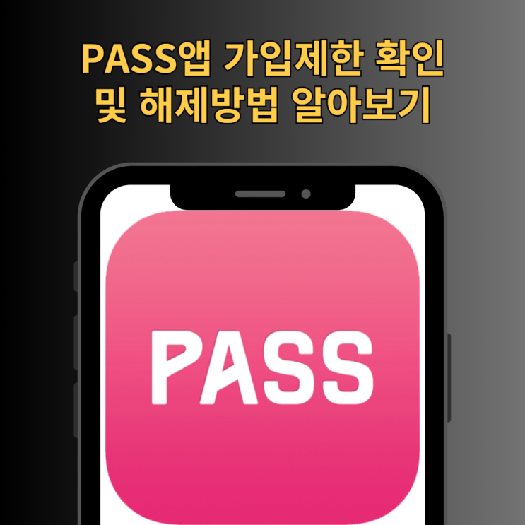  PASS앱 가입제한 확인 및 해제방법 알아보기